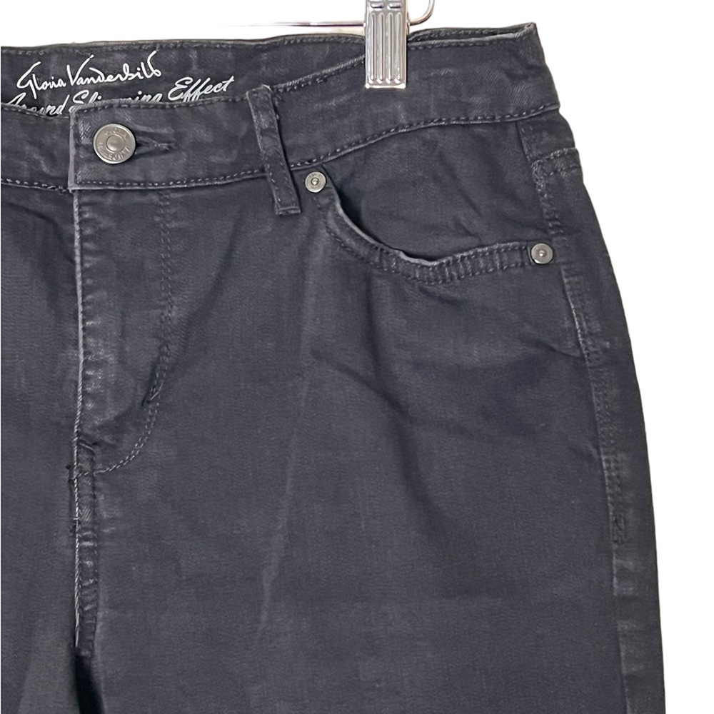 Gloria Vanderbilt | Rail straight high rise classic black jeans size 8 - Picture 8 of 13